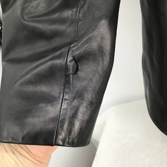 Preston & York Woman Genuine Lamb Leather & Wool Winter Coat Black Size 3XL - Picture 6 of 12